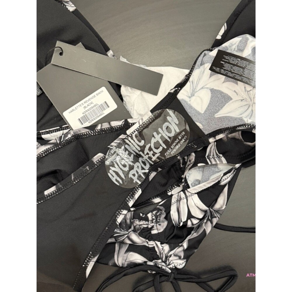 NWT Killstar Harlette's Revenge Skull Floral Pentagram Two-Piece Bikini LG - Picture 14 of 16